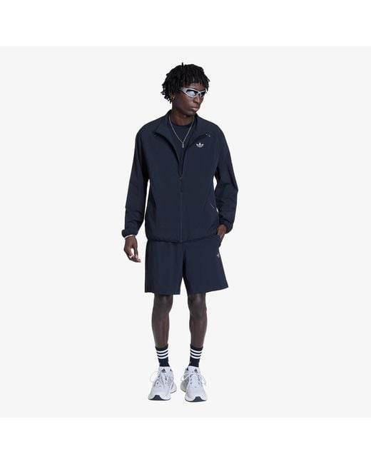 Adidas Originals Korte Broek Adidas Tech Trefoil Essentials Polyester Shorts in het Blue voor heren