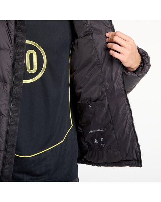 Calvin Klein Black Jacket Jeans Ls Nylon Zip Off Hooded Jacket for men