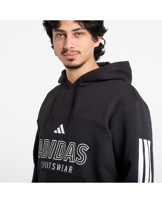 Adidas Originals Sweatshirt Adidas House Of Tiro Fleece Hoodie in het Black voor heren