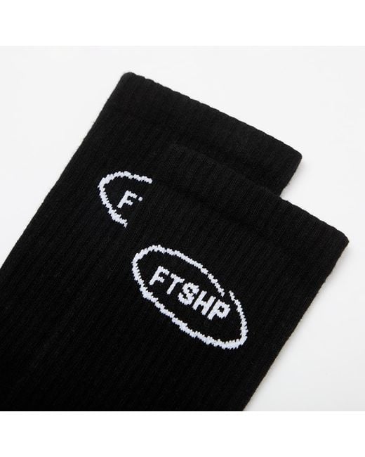 Chaussettes footshop basic crew socks 3-pack 39-42 FTSHP en coloris Black