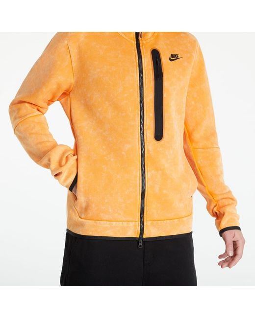 Sweatshirt nsw tech fleece wash full-zip hoodie kumquat/ black xs Nike pour homme en coloris Orange