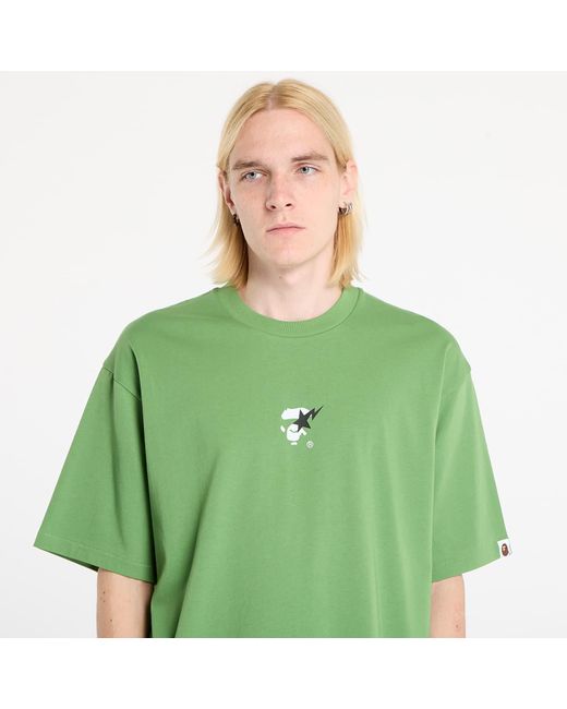 A Bathing Ape T-Shirt Bape Sta Ape Face Relaxed Fit Tee in Green für Herren