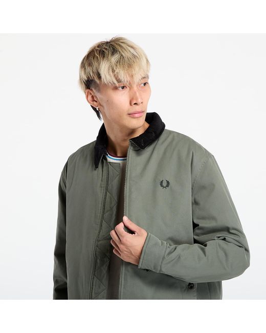 Giacca Cotton Caban Jacket Laurel W Grn di Fred Perry in Green da Uomo