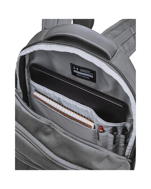 Under Armour Gray Hustle 6.0 Backpack Castlerock/ Steel