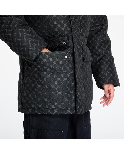 Daily Paper Black Jacket Oba Cotton Monogram Puffer for men