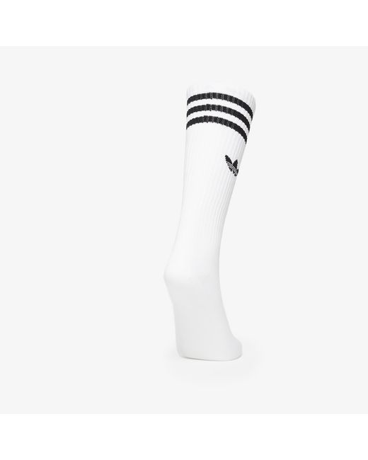 Adidas Originals White Adidas High Solid Crew Sock 3-pack