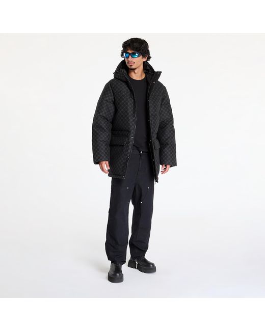 Daily Paper Black Jacket Oba Cotton Monogram Puffer for men