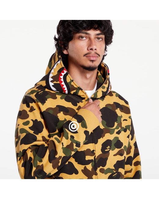A Bathing Ape Sweatshirt 1St Camo 2Nd Shark Full Zip Hoodie