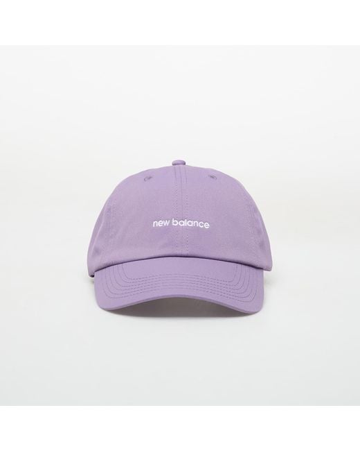 New Balance Purple 6 Panel Linear Logo Hat