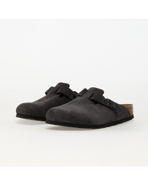 Birkenstock Black Sneakers Boston Suede Leather for men