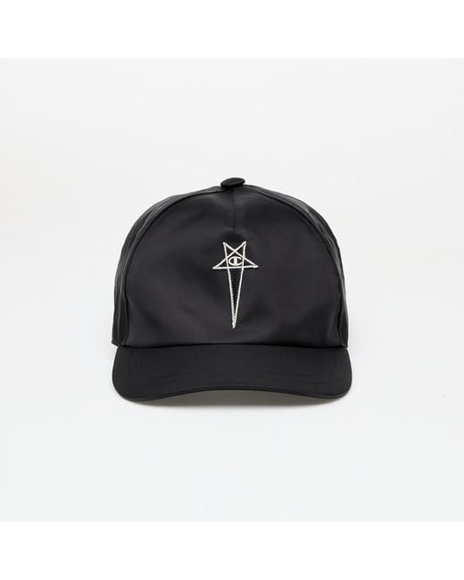 X Champion Baseball Cap di Rick Owens in Black