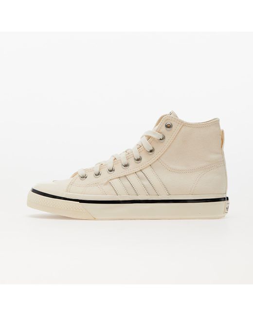adidas Originals Adidas Nizza Hi Rf 74 Ecru Tint/ Core White/ Core Black in het Naturel voor 