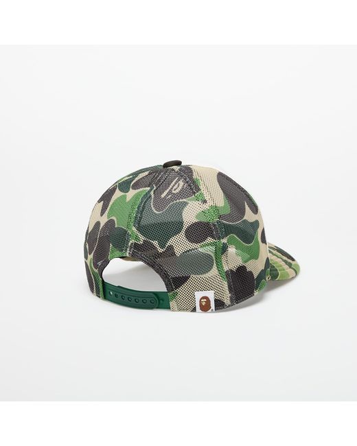 A Bathing Ape Abc Camo Nyc Logo Mesh Cap in Green | Lyst