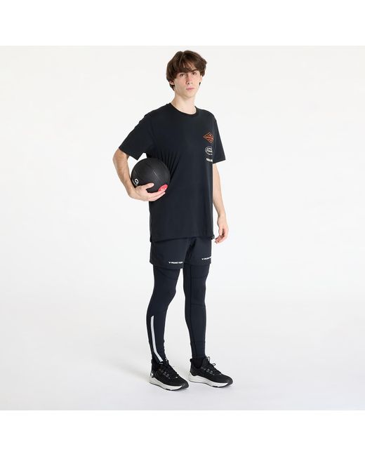 Under Armour Black T-Shirt Project Rock Short Sleeve Tools T-Shirt/ Team for men