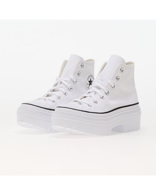 Converse White Sneakers Chuck Taylor All Star Lugged Heel Platform/ Egret