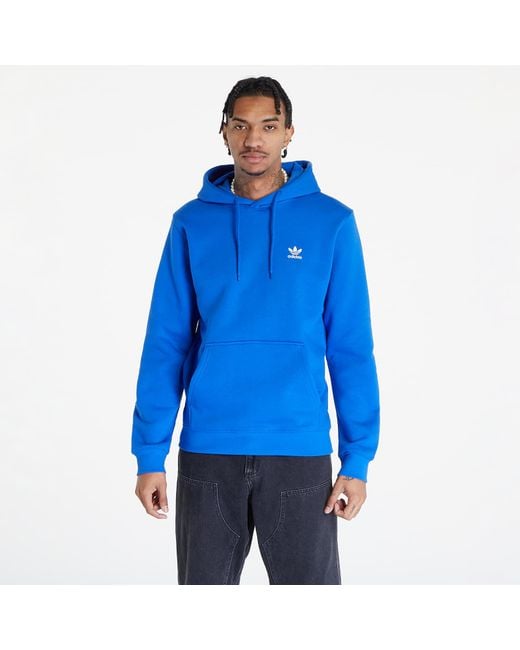Adidas Originals Blue Trefoil Essential Hoodie Semi Lucid for men