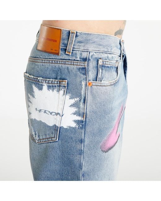Heron Preston Blue Jeans Hp Pattern Reg Denim 5 Pockets for men