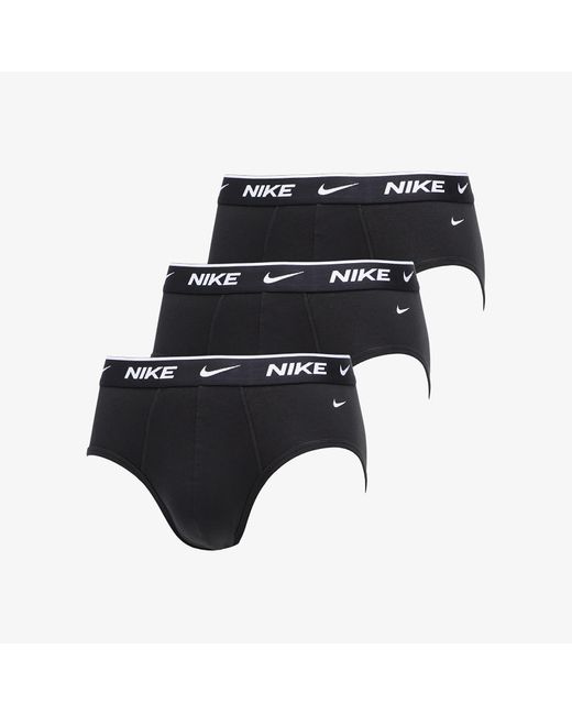Nike Dr-Fit Cotton Stretch Hip Briefs 3-Pack in het Black voor heren