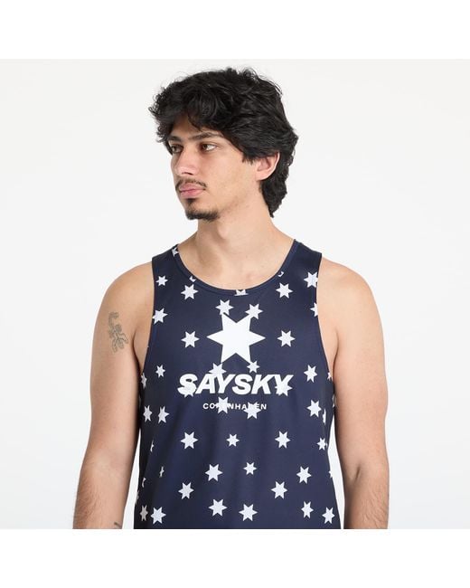 Saysky Tank Top Star Combat Singlet Top/ Aop in Blue für Herren