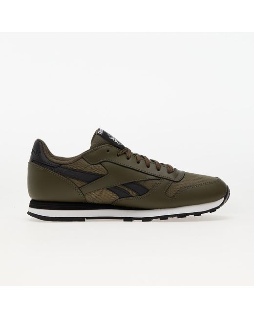 Reebok Classic Leather Army Green/ Core Black/ Ftw White for Men | Lyst
