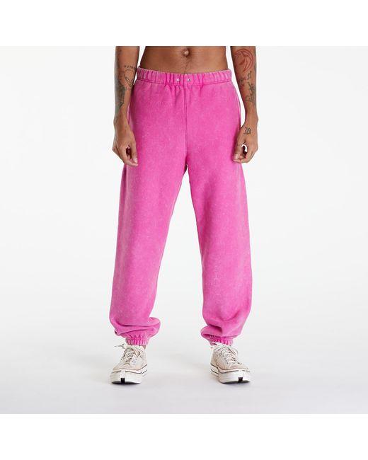 PATTA Pink Classic Washed jogging Pants Fuchsia Red for men