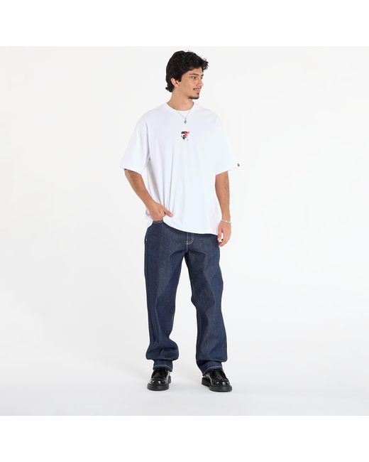 A Bathing Ape White T-Shirt Bape Sta Ape Face Relaxed Fit Tee for men