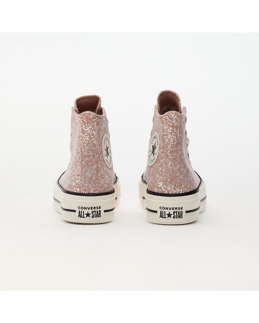 Baskets chuck taylor all star lift platform glitter dusty cinder/ egret/ black eur 39 Converse en coloris Natural
