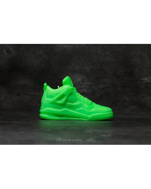 Footshop What The Shape Air Jordan 4 Candle Neon Green for men