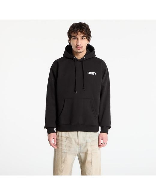 Obey Sweatshirt Obey Doberman Pullover Hood in het Black voor heren