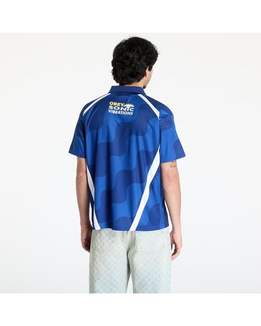 Obey Jersey Obey Soccer Jersey in het Blue voor heren