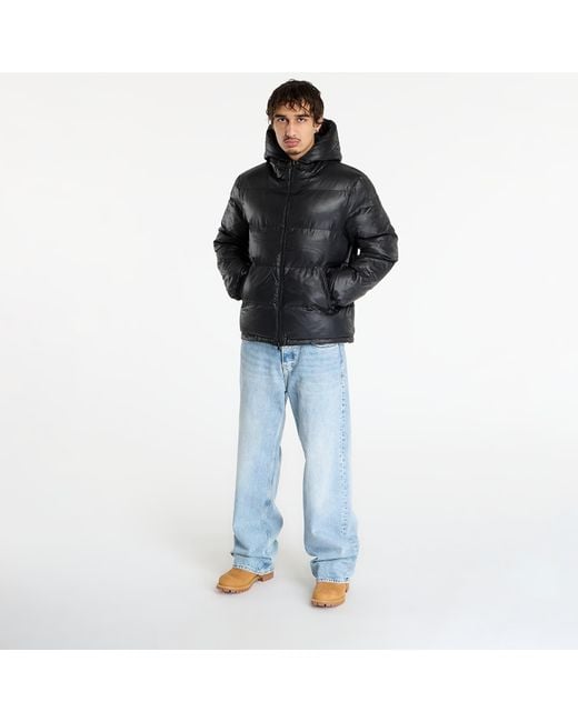 PATTA Jas Quilted Script Logo Puffer Jacket in het Black