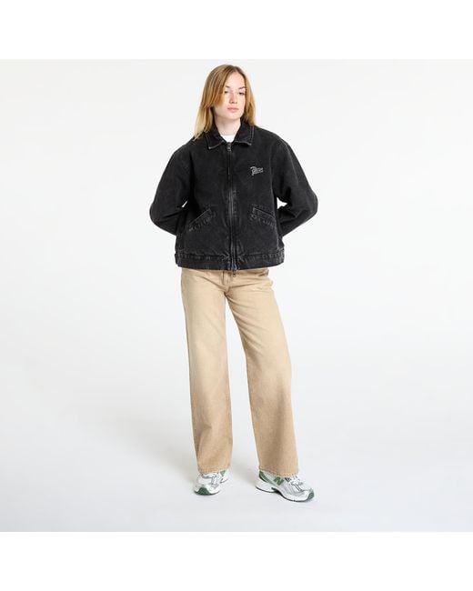 PATTA Jas Washed Canvas Jacket in het Black