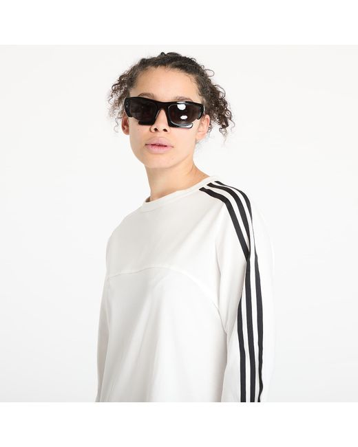 Maglietta 3-Stripes Long Sleeve Long-Sleeve Top di Y-3 in White
