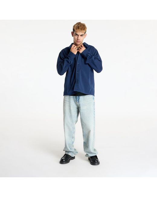 Camicia Twill Overshirt di Fred Perry in Blue da Uomo