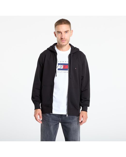 Tommy Hilfiger Sweatshirt Essential Terry Zip Through in het Black voor heren