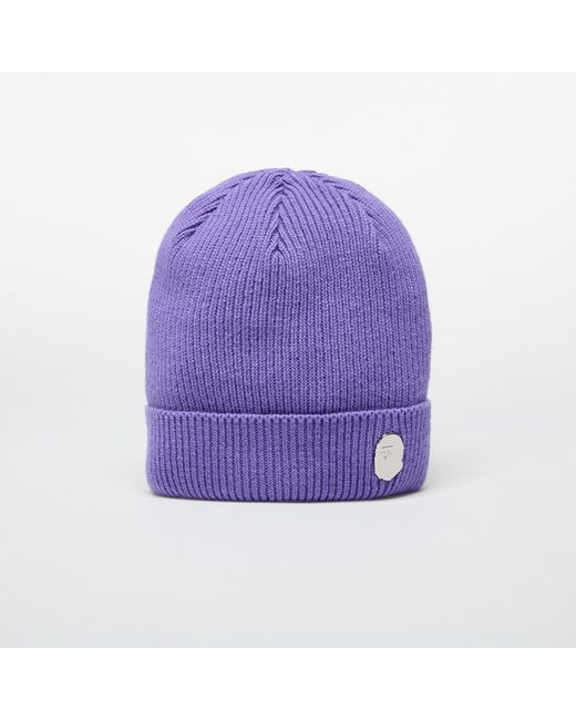 A Bathing Ape One Point Knit Cap M in het Purple