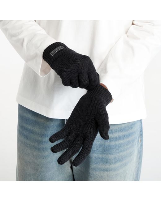 Gants patch wool knitted universal Calvin Klein en coloris Black