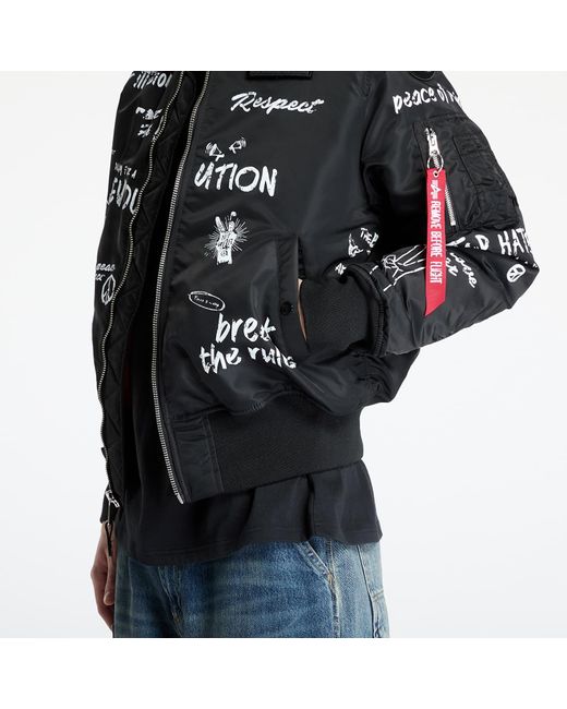 Veste alpha industries ma-1 peace xxl Alpha Industries pour homme en coloris Black