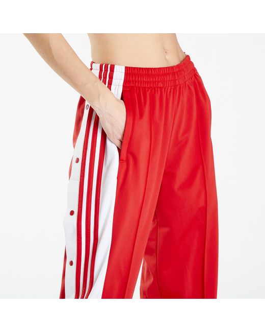 Adidas Originals Red Snap Buttons Track Pant
