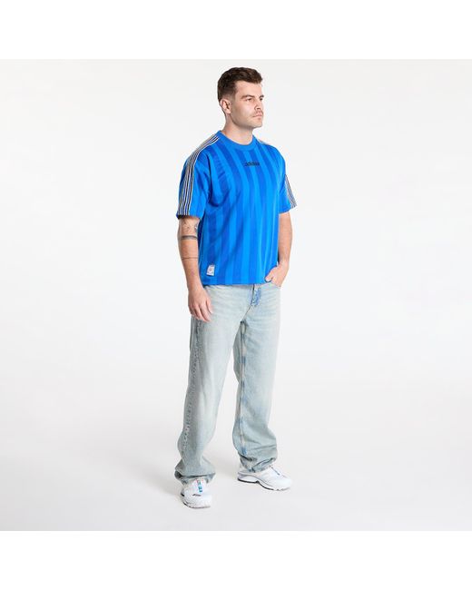 Adidas Originals Blue T-Shirt Adidas 90S Stripe Jersey for men