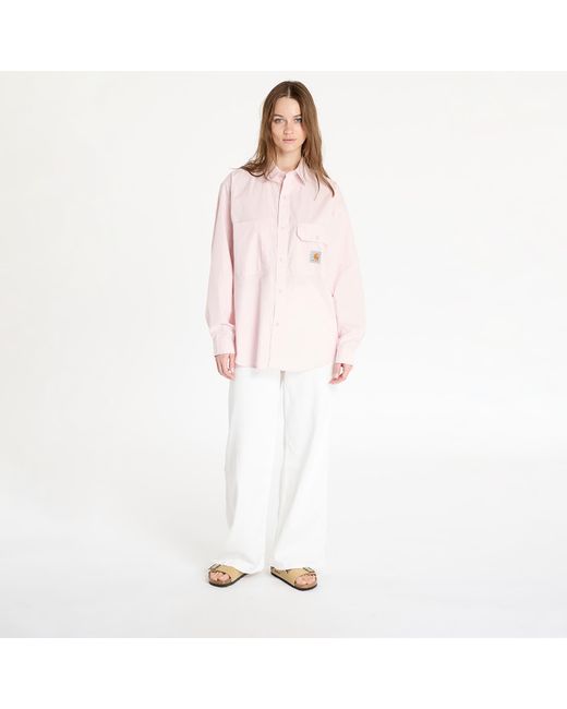 Carhartt Overhemd Longsleeve Irwin Shirt in het Pink