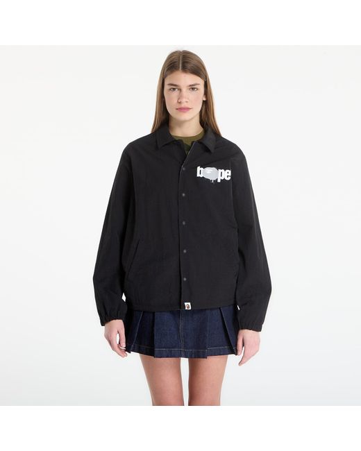 A Bathing Ape Black Jacket Bape Reversible Coach Jacket