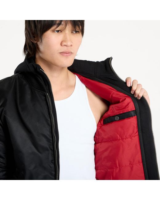 Alpha Industries Jas Alpha Industries Ma-1 D-Tec Hood Bomber Jacket in het Black voor heren