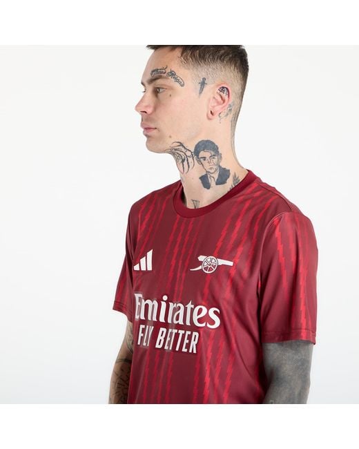 Adidas Originals Jersey Adidas Arsenal Fc 26 Pre-Match Jersey Team Coll Burgundy 2/ Pure Ruby in het Red voor heren