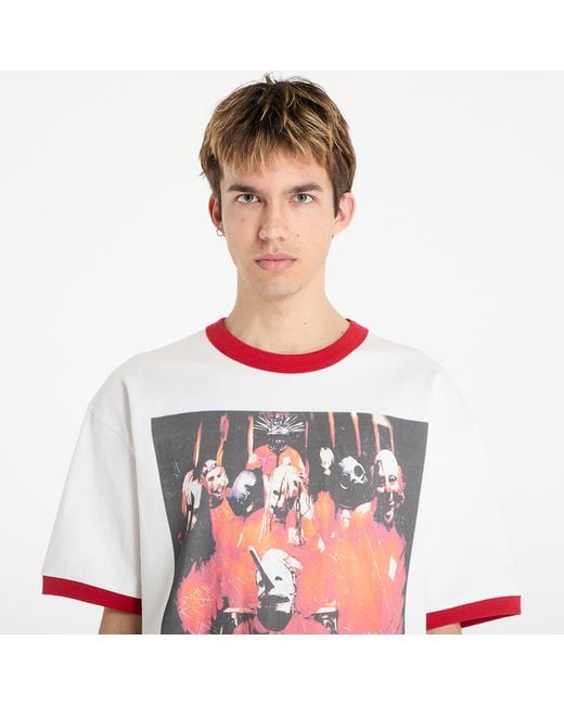 Pleasures T-Shirt X Slipknot Self Titled Ringer Shirt in het Red voor heren