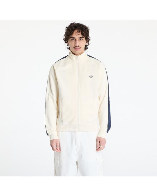 Fred Perry Jacke Contrast Tape Track Jacket Ecru/ Tennis in Natural für Herren