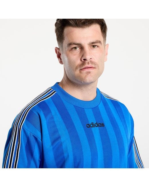 Adidas Originals Blue T-Shirt Adidas 90S Stripe Jersey for men