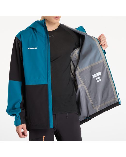 Veste linard guide hs hooded jacket men black/ deep teal xl Mammut pour homme en coloris Blue