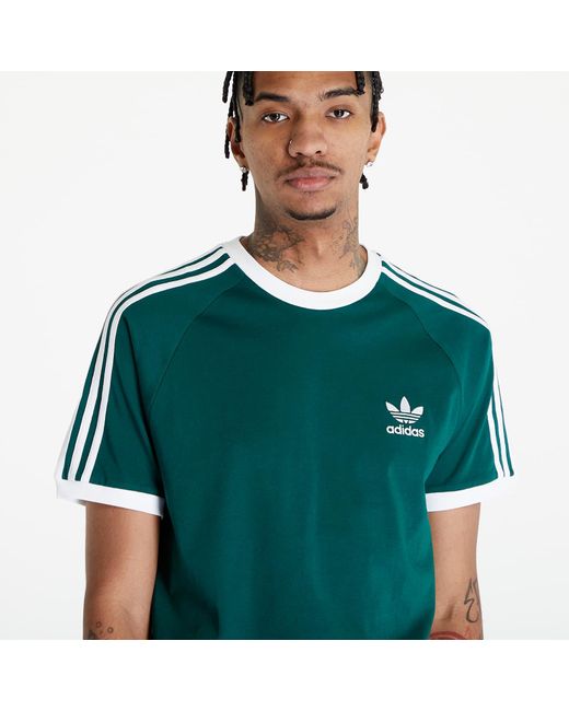 Adidas Originals Green Adidas Adicolor Classics 3-stripes Short Sleeve Tee Collegiate for men