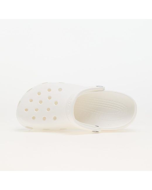CROCSTM White Classic Waterproof Rubber Clogs